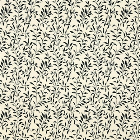 Designer Fabrics 54 in. Wide Black And Beige Floral Matelasse Reversible Upholstery Fabric F409